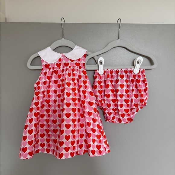 Jacadi Three Piece Heart Dress Cardigan Set - Picture 3 of 6